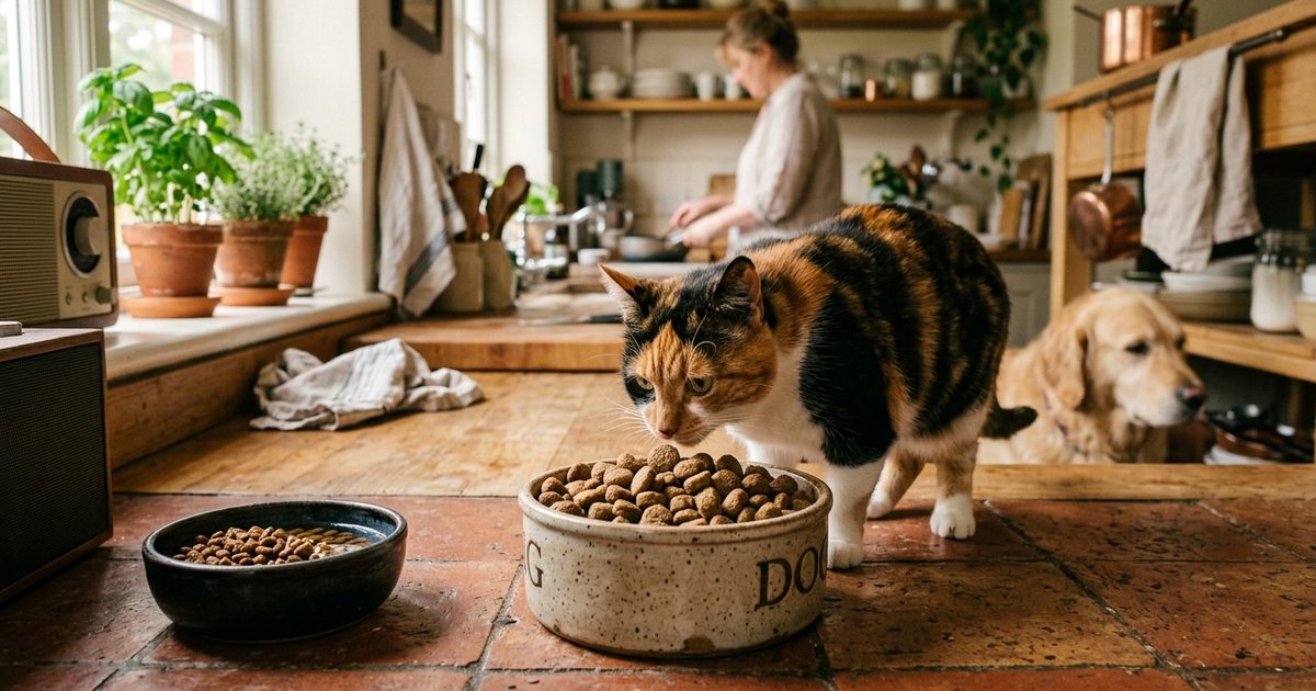 Can Cats Eat Dog Food? It's Wrong, Not Just Bigger Kibble